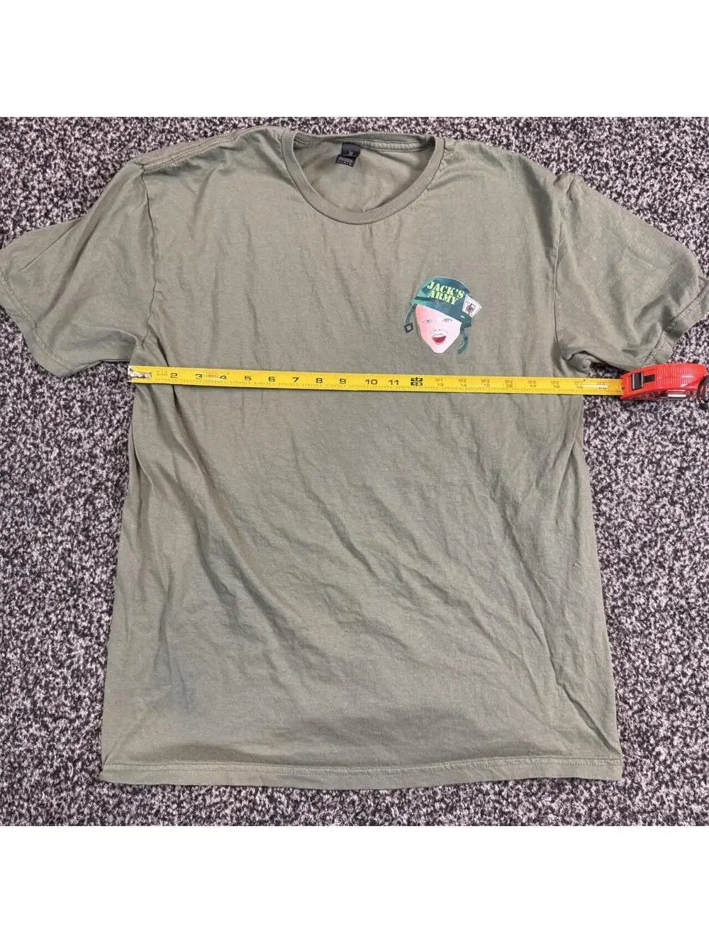 Gildan Jack's Army Graphic Tee L Helmet Playing Card Print